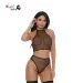 Sexy Black See Through Panty Bra Set