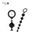 Silicone Anal Beads Plug with Cock Enhancer Ring