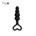Silicone Black Heart Shaped Anal Bead Butt Plug