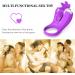 Vibrating Silicone Cock Ring with Rotating Tongue Clitoris for Man Couple