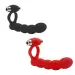 Silicone Double Penetrator Anal Sex Beads Butt Plug Cockring