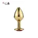 Small Golden Luxury Round Shaped Anal Butt Plug