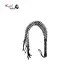 Soft Genuine Leather Flogger and Whips With Handle Floggers Black & White