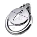 Stainless Steel Flat Chastity Cage Curve Ring Screw Locker