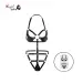 Bondage Women Sexy Black Bodysuit Belt Chastity